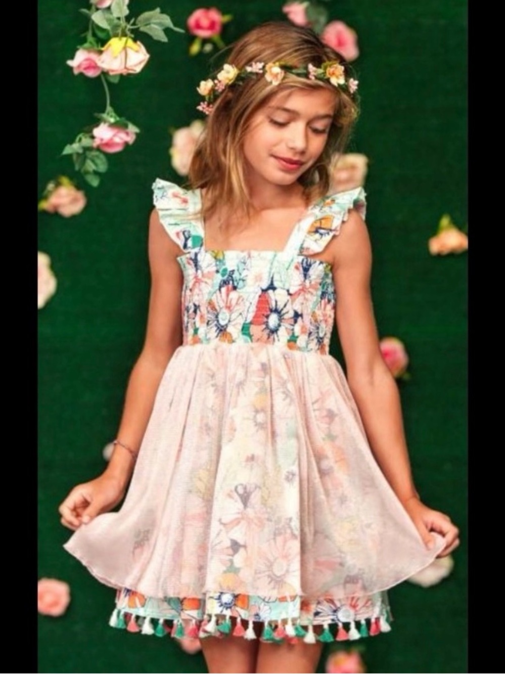 Wildflowers Multicolor Floral Ruffle Strap Dress
